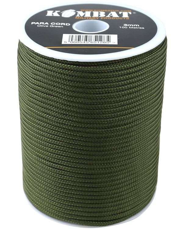 ParaCord 3mm on 100m Reel - 7 Colour Options