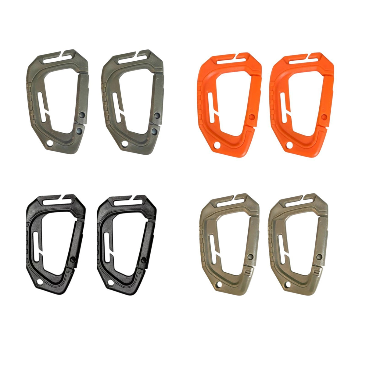 Tactical Molle Carabiner Clips - 4 Colour Options
