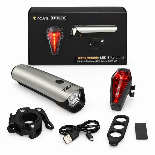 PROVIZ Rechargeable LED360 Bike Light Set