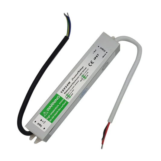 LED Transformer 12V DC Waterproof LED Driver 2A Power Supply 24W