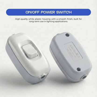 16A 220V Inline Rocker On/Off Switch White