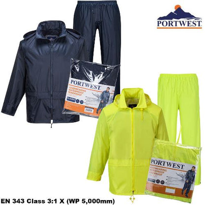 Portwest Waterproof Rainsuit unisex L440 Essentials
