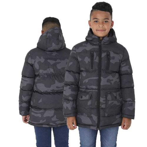 Boys Brave Soul Oakwood Camo Padded Coat