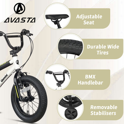 Glerc 16" BMX Style Kids Bike for 4 - 7 Years Old Kids - 7 Colour Options