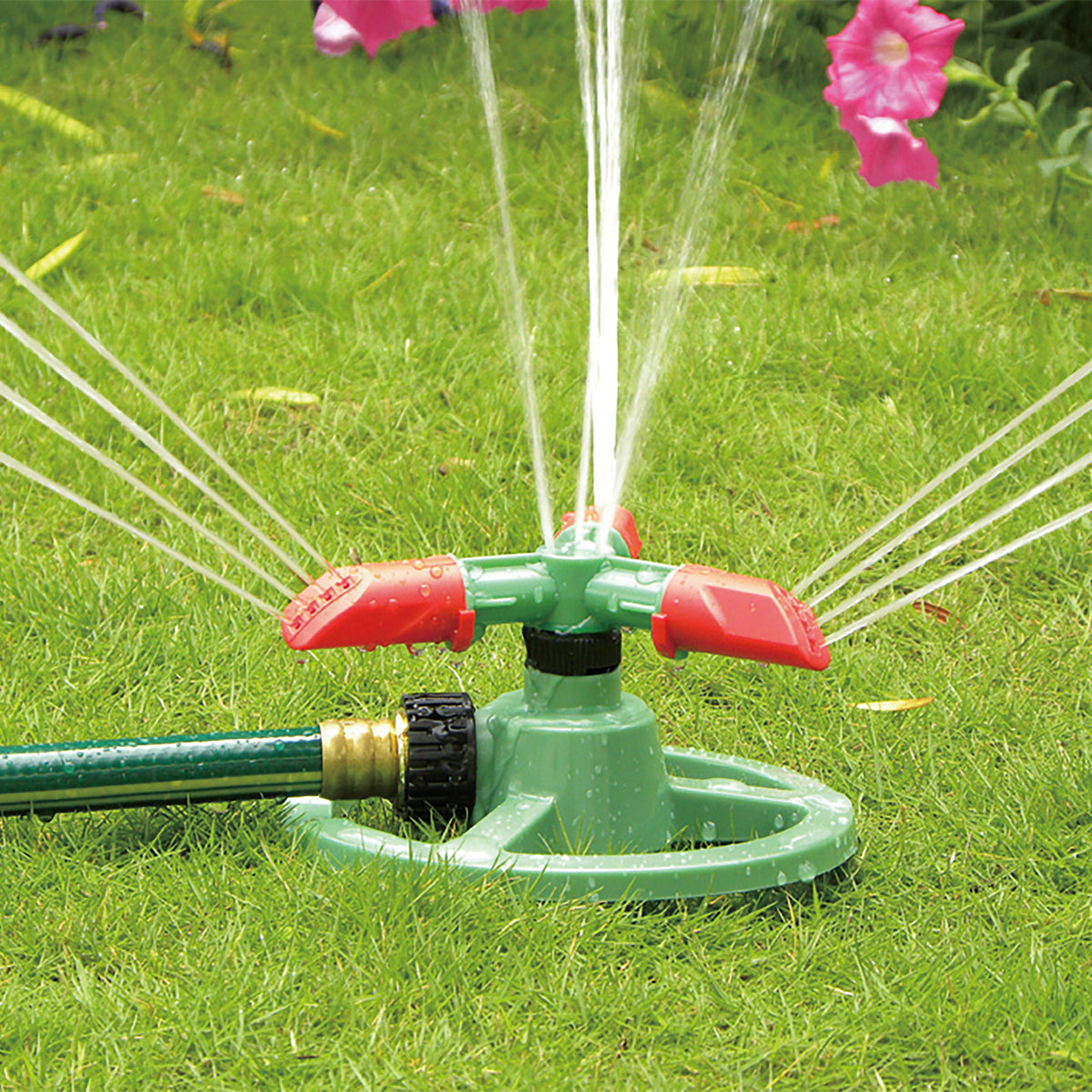 3-Arm Rotating Garden Sprinkler