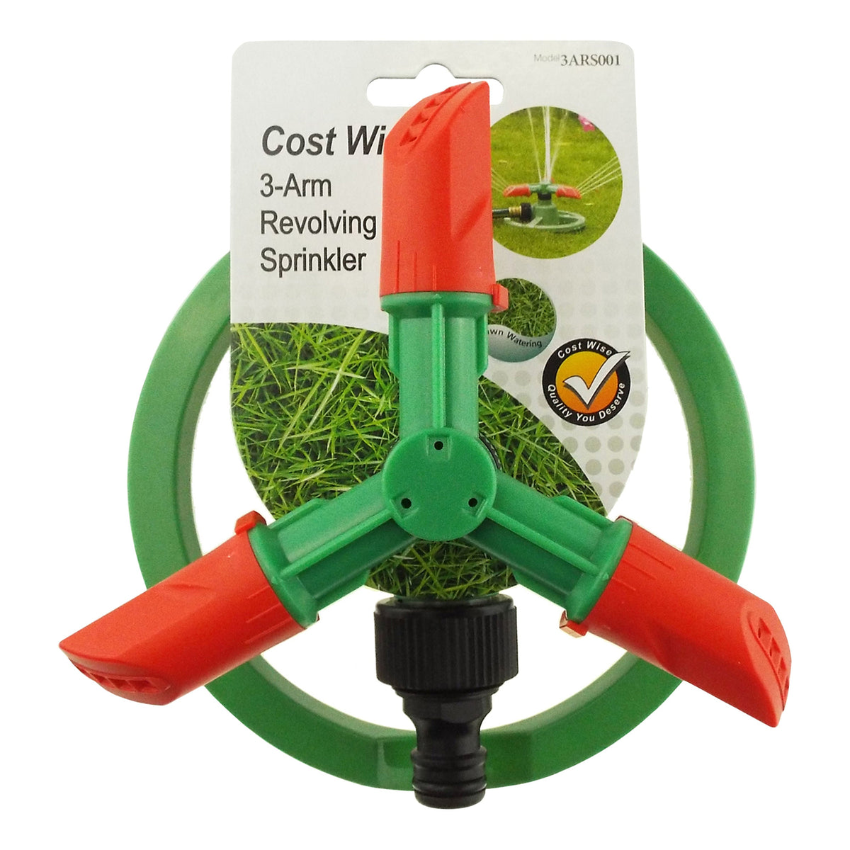 3-Arm Rotating Garden Sprinkler