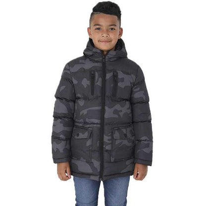 Boys Brave Soul Oakwood Camo Padded Coat