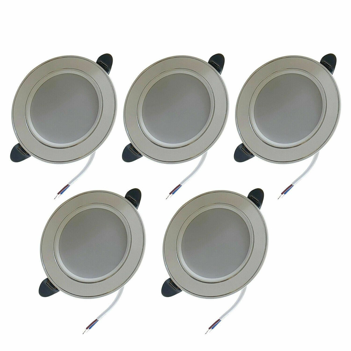 5W Recessed Round LED Panel Downlight 6000K Light Pack 1/3/5/10