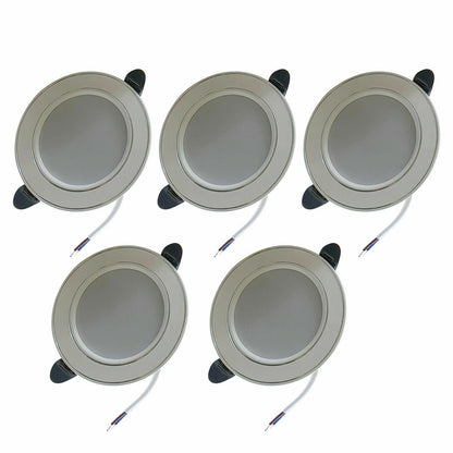 5W Recessed Round LED Panel Downlight 6000K Light Pack 1/3/5/10