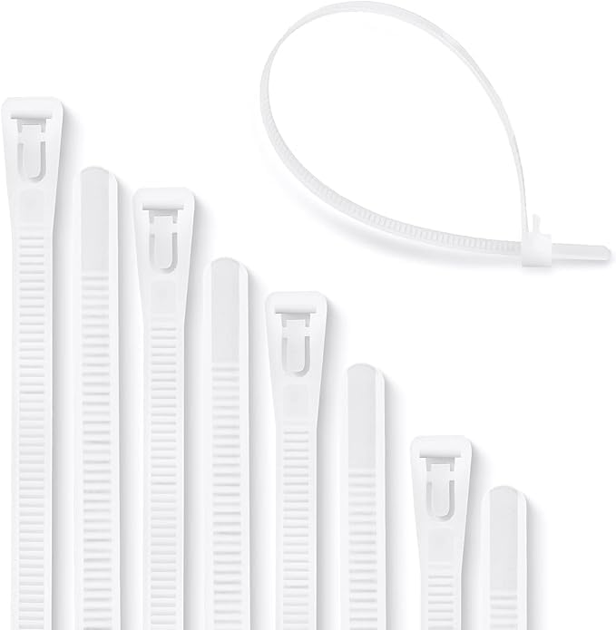 100x Heavy Duty Reusable Nylon Cable Ties  200 x 3.6 mm