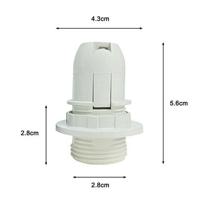 E14 Socket Bulb Holder Edison Small Screw White Plastic Lamp holder