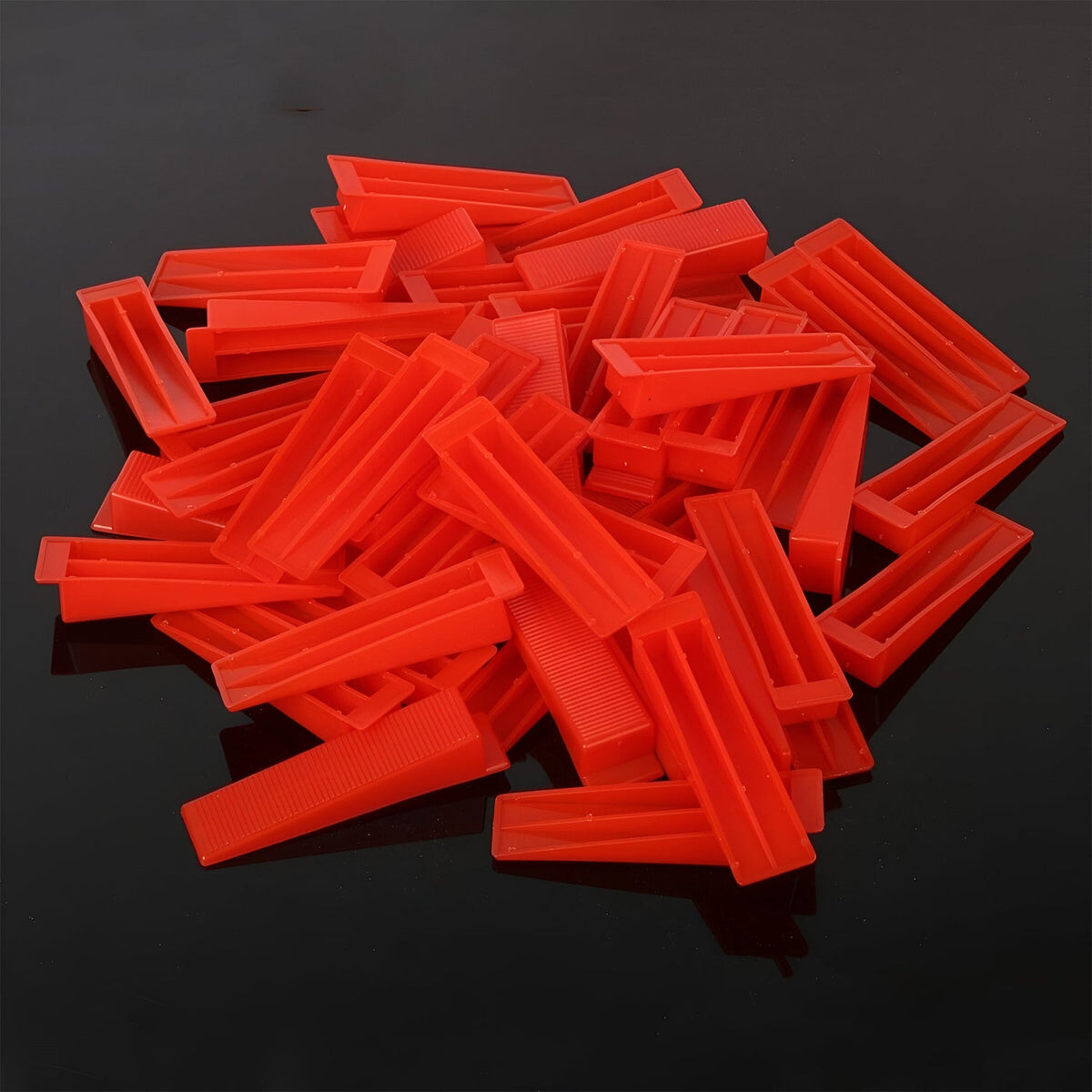 100x Tile Leveling Wedges Reusable PVC Spacers for Floor & Wall