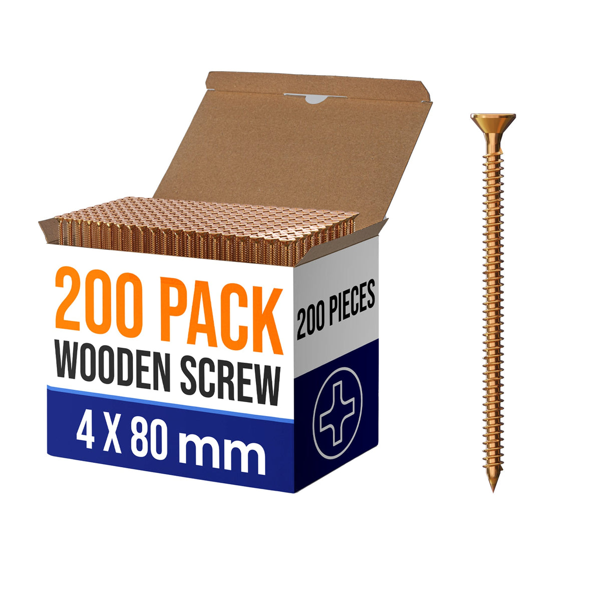 Flat Head Self Tapping Wood Screws Countersunk