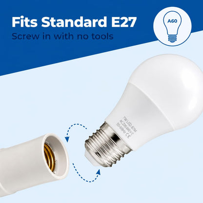 E27 A60 GLS 7w Bulb 560 Lumens Non Dimmable