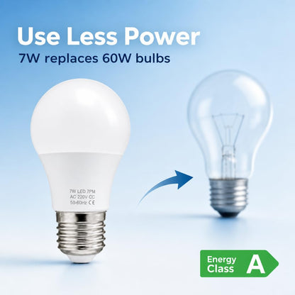 E27 A60 GLS 7w Bulb 560 Lumens Non Dimmable