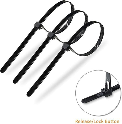 100x Heavy Duty Reusable Nylon Cable Ties  200 x 3.6 mm