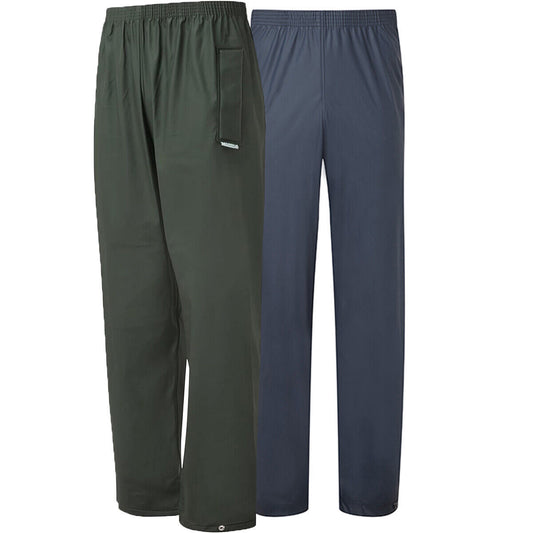 Mens Waterproof Trousers Elastic Waist