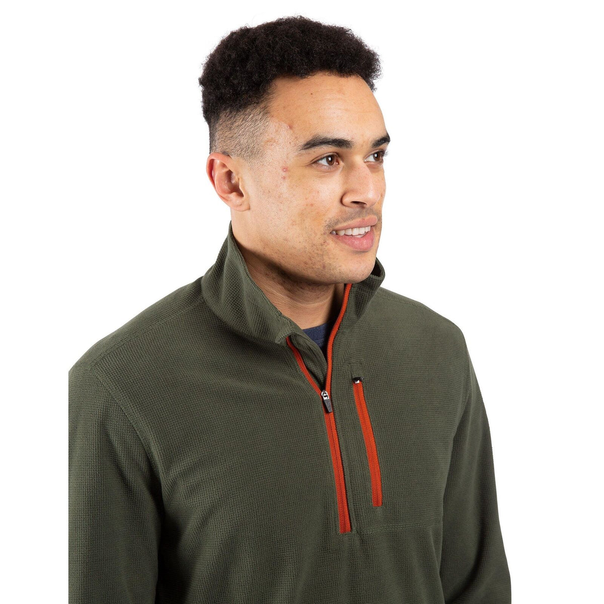 Mens Zip Neck Fleece Sweatshirt