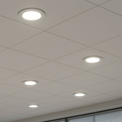 5W Recessed Round LED Panel Downlight 6000K Light Pack 1/3/5/10