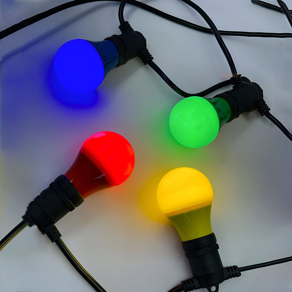 1x 4W LED E27 Coloured Golf Ball Bulb Party Decor Lighting