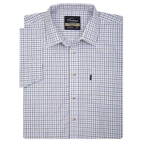 Mens Champion Short Sleeve Tattersall Shirt