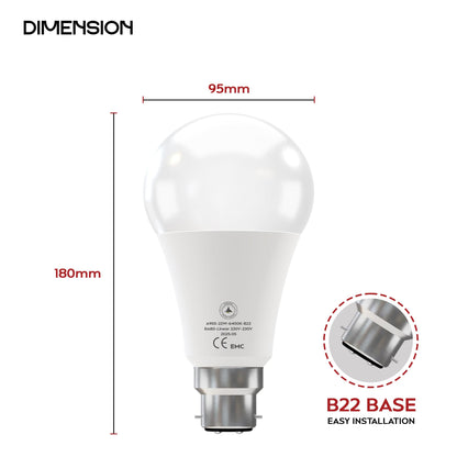 LED Cool White 6400K Non Dimmable E27 / B22 - Pack of 6