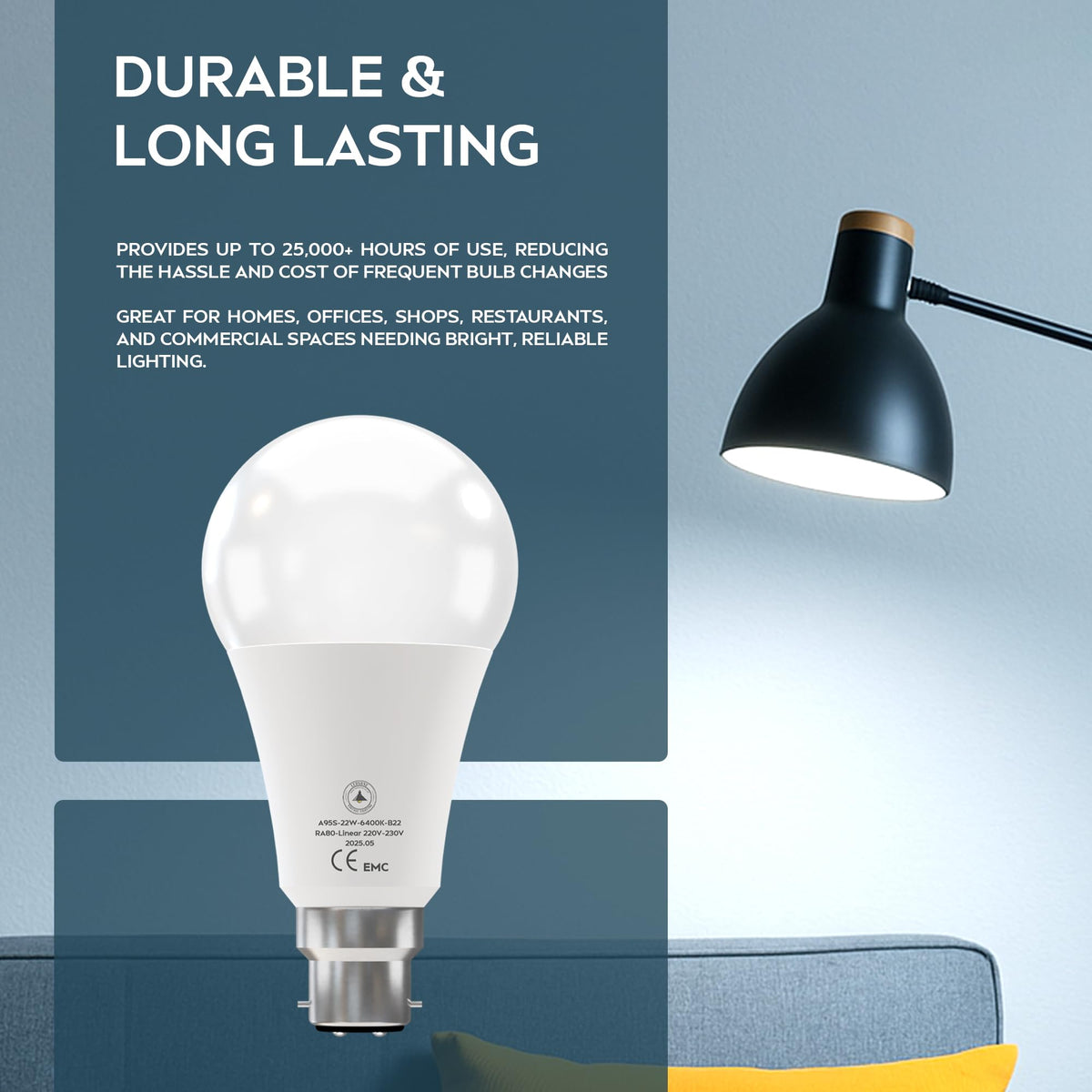 LED Bayonet A95 22W Energy Saving Bulb