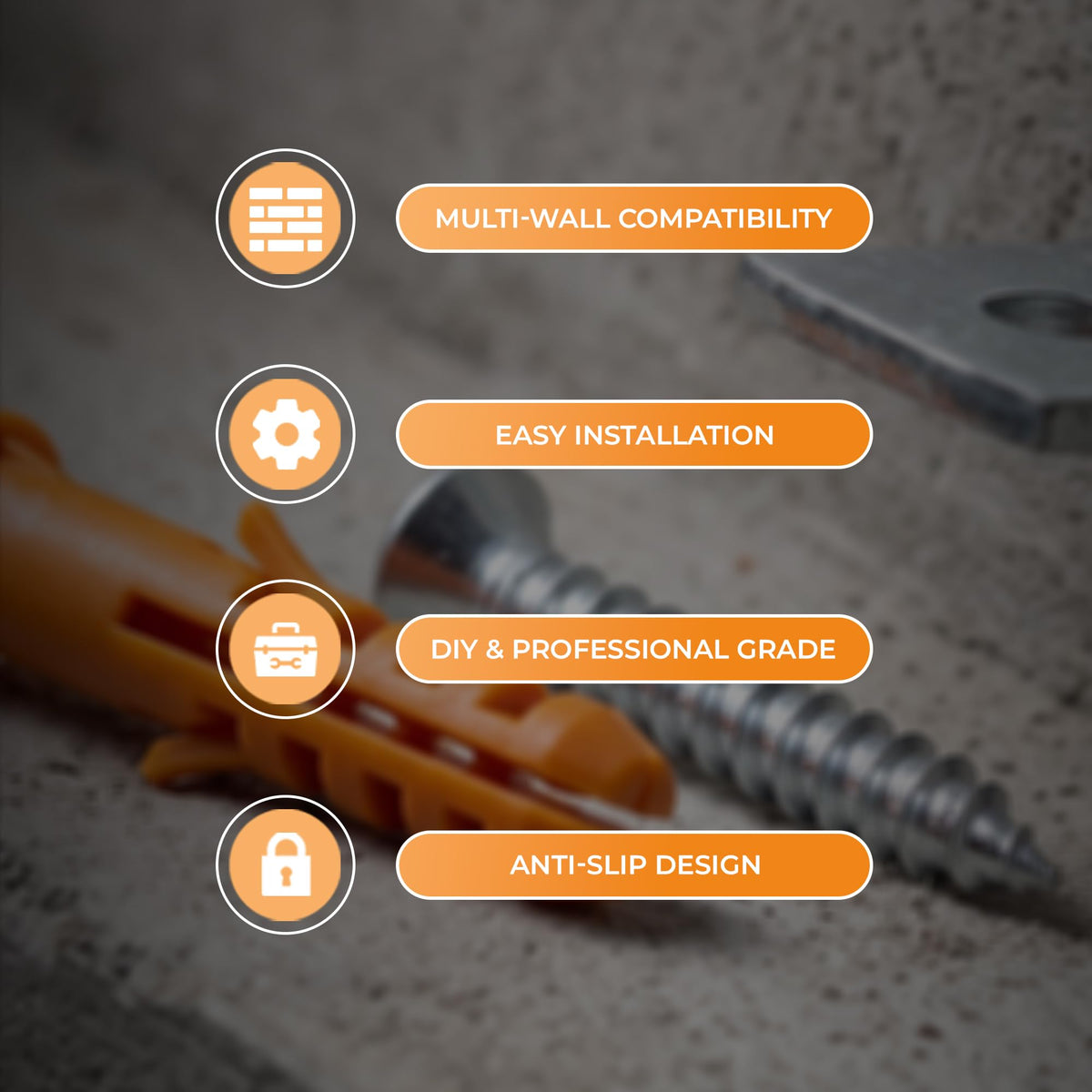 30x Heavy Duty Masonry Fixings for Brick Concrete