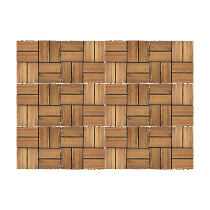 Composite Decking Tiles 30cm - Wooden Look