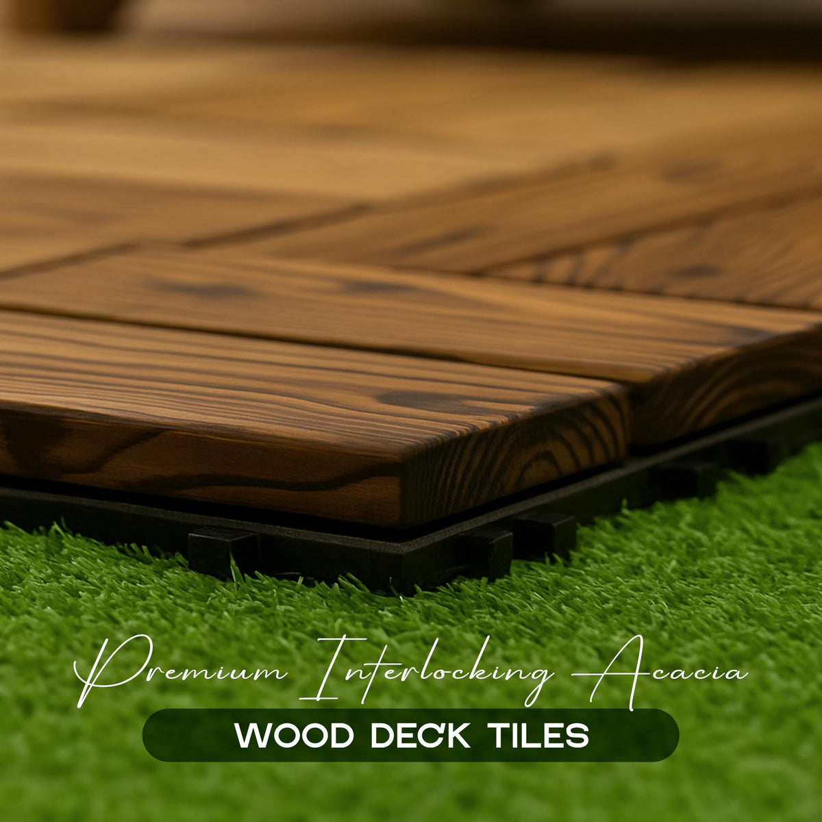 Composite Decking Tiles 30cm - Wooden Look