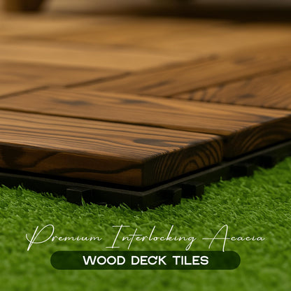 Composite Decking Tiles 30cm - Wooden Look