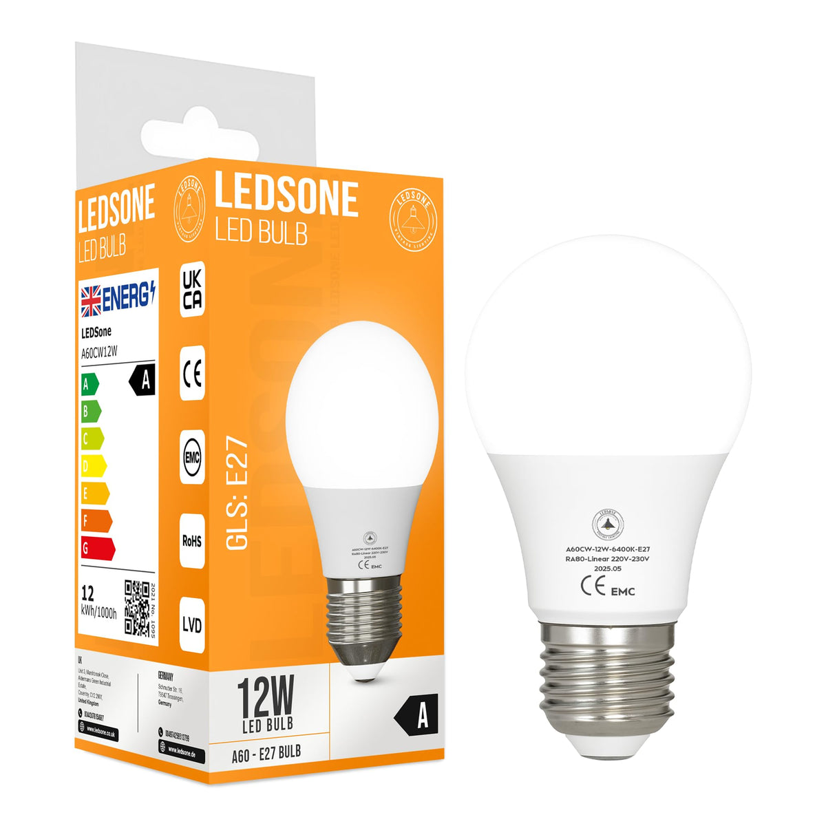 12W E27 LED Light Bulbs 1160 Lumens