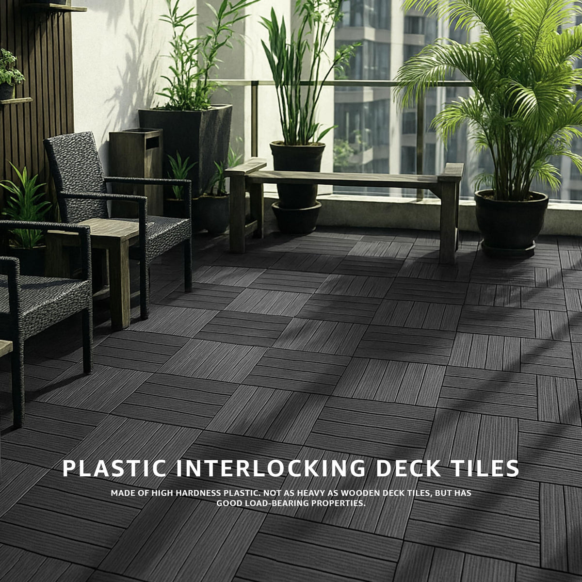 Plastic Interlocking Patio Tiles