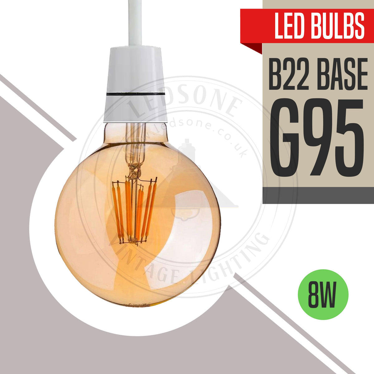 Vintage Edison B22 LED Filament Bulb - Dimmable