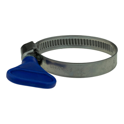 Stainless Steel Butterfly Grip Hose Clamp, 30mm-45mm