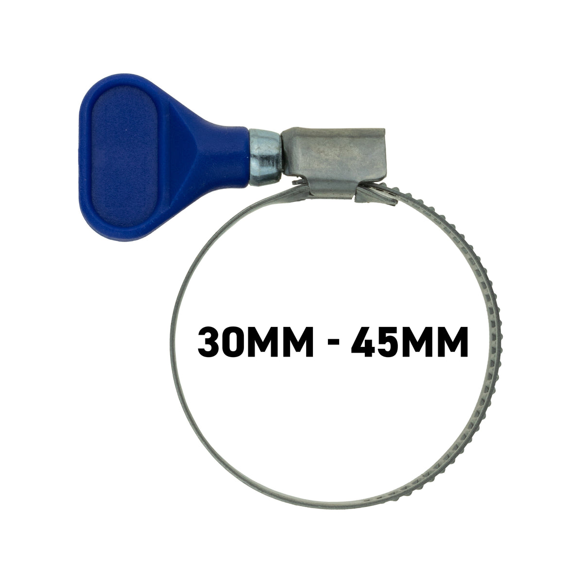 Stainless Steel Butterfly Grip Hose Clamp, 30mm-45mm