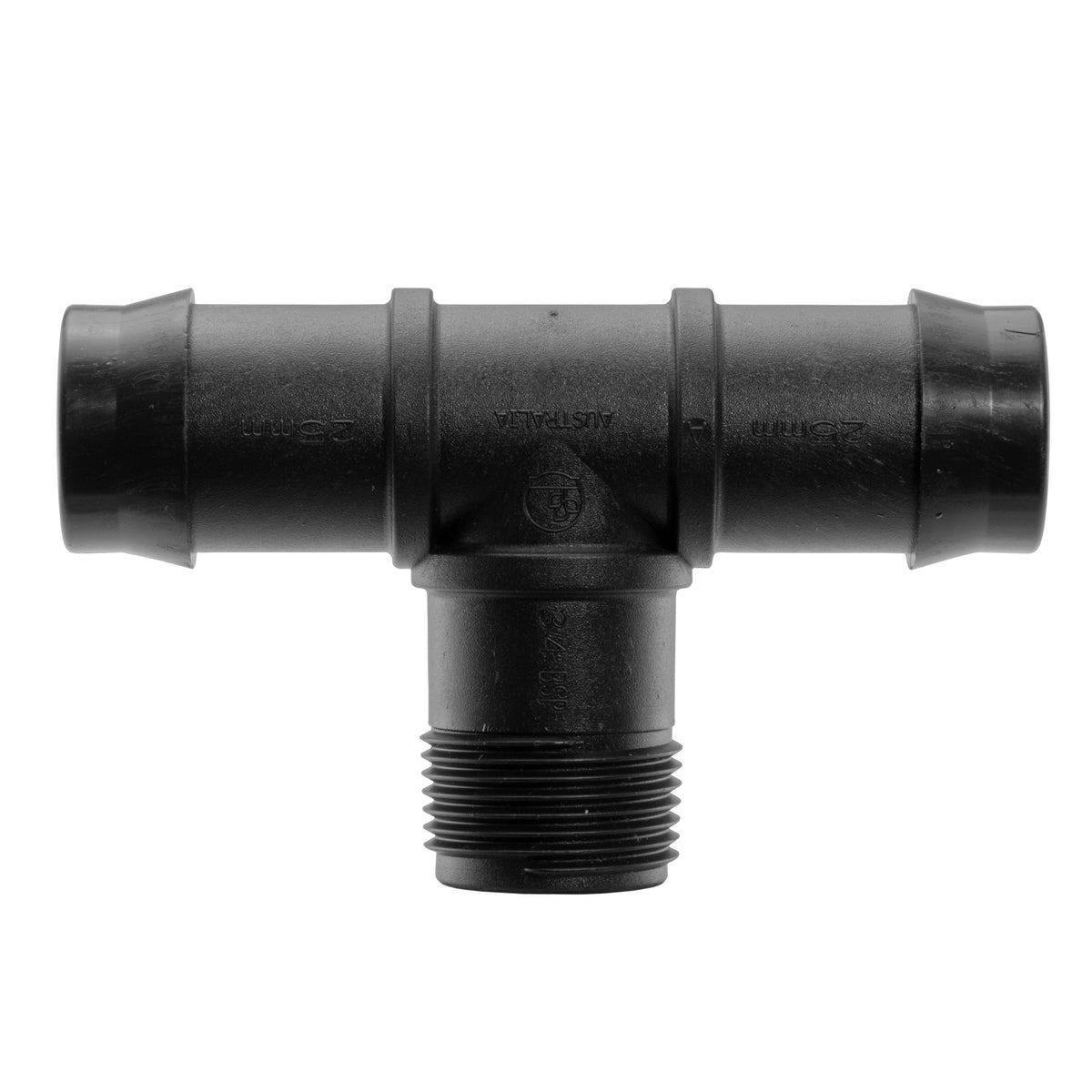 Irrigation Pipe Tee Splitter 1" with 3/4" BSPM Thread