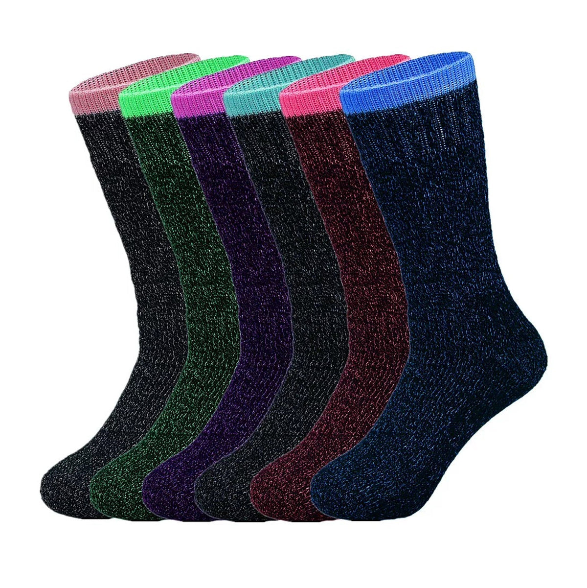 Ladies Heated Thermal Socks - Pack of 6