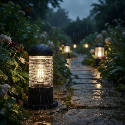 Outdoor Bollard Light E27 Garden Pillar Pathway Driveway IP54