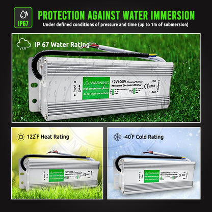 Industrial LED Driver 12V 10W Aluminium IP67 Waterproof