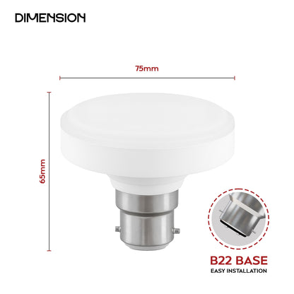 LED Cool White 6400K Non Dimmable E27 / B22 - Pack of 6