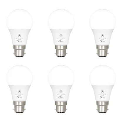 LED Cool White 6400K Non Dimmable E27 / B22 - Pack of 6