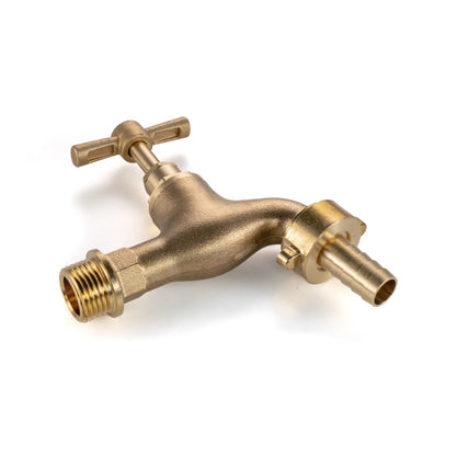 Brass Barbed Single Turn Bib Tap - 3/4" BSP