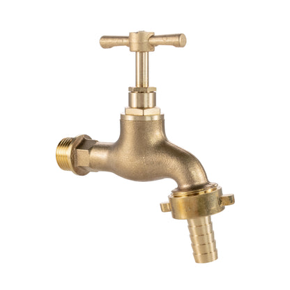 Brass Barbed Single Turn Bib Tap - 3/4" BSP
