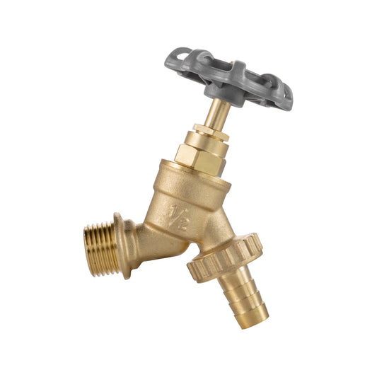Brass Barbed Single Turn Dial Bib Tap - 1/2" BSP