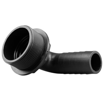 Water Butt 90° Overflow Elbow with Nut & Washer 2" - 1.25"