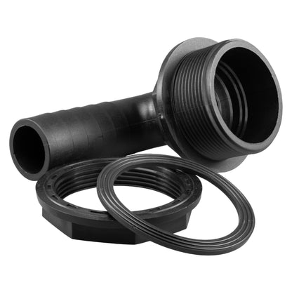 Water Butt 90° Overflow Elbow with Nut & Washer 2" - 1.25"