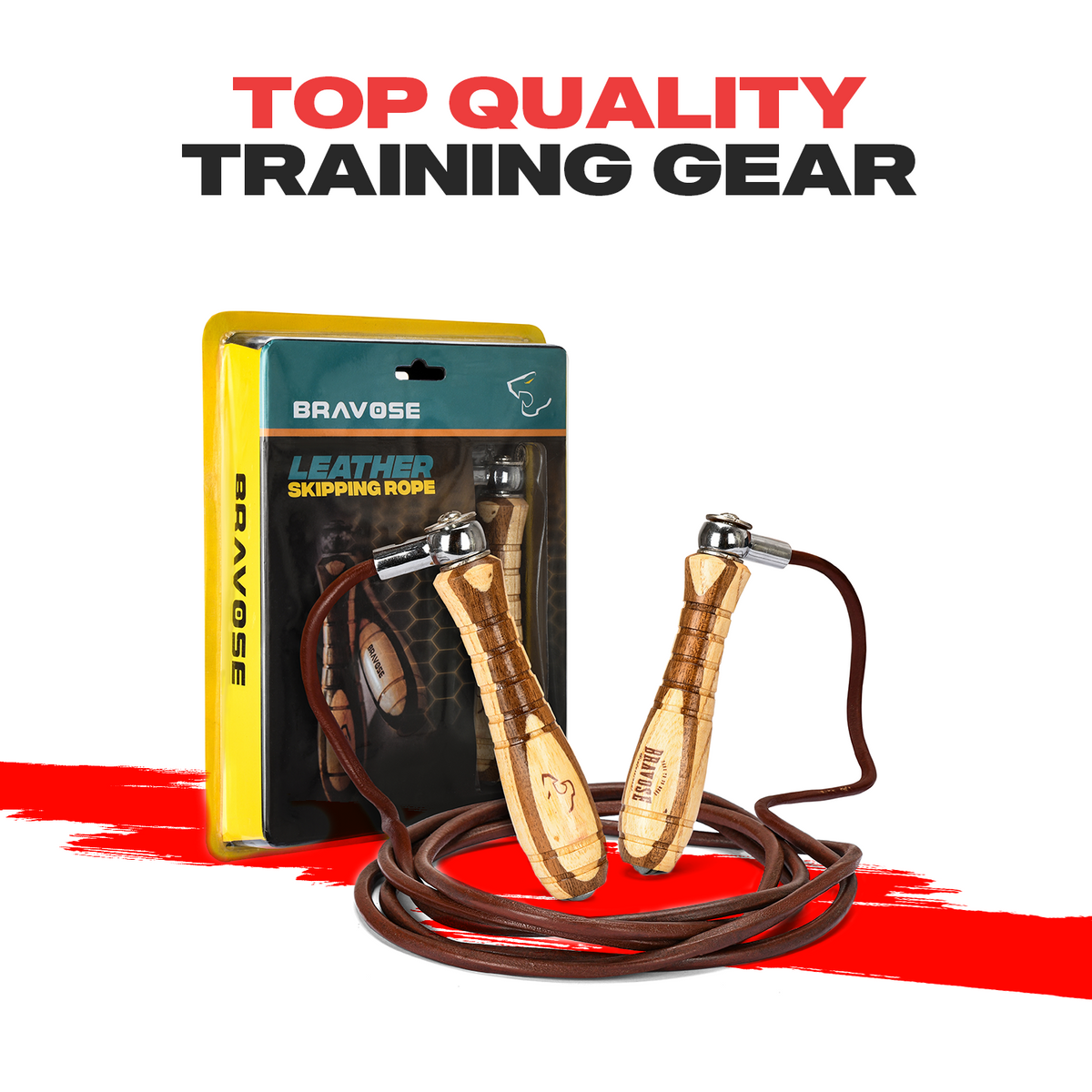 Premium Leather Boxing Skipping Rope