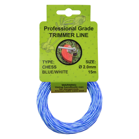15m strimmer line Dual Core Twisted Blue Chess Trimmer Line 2mm