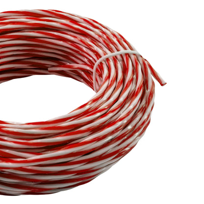 15m Dual Core Twisted Red Chess Trimmer Line, 2.4mm